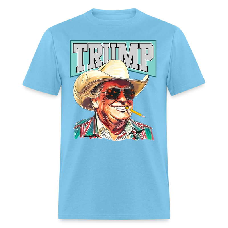 Trump Cowboy T-Shirt - aquatic blue