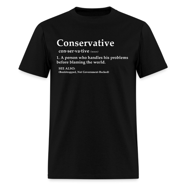 Conservative A Person Who Handles His Problems T Shirt - black