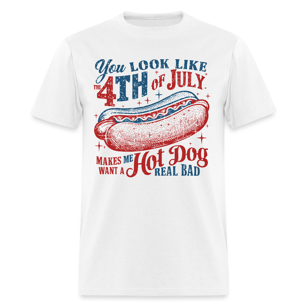 You Look Like the 4th of July Retro America T Shirt - white