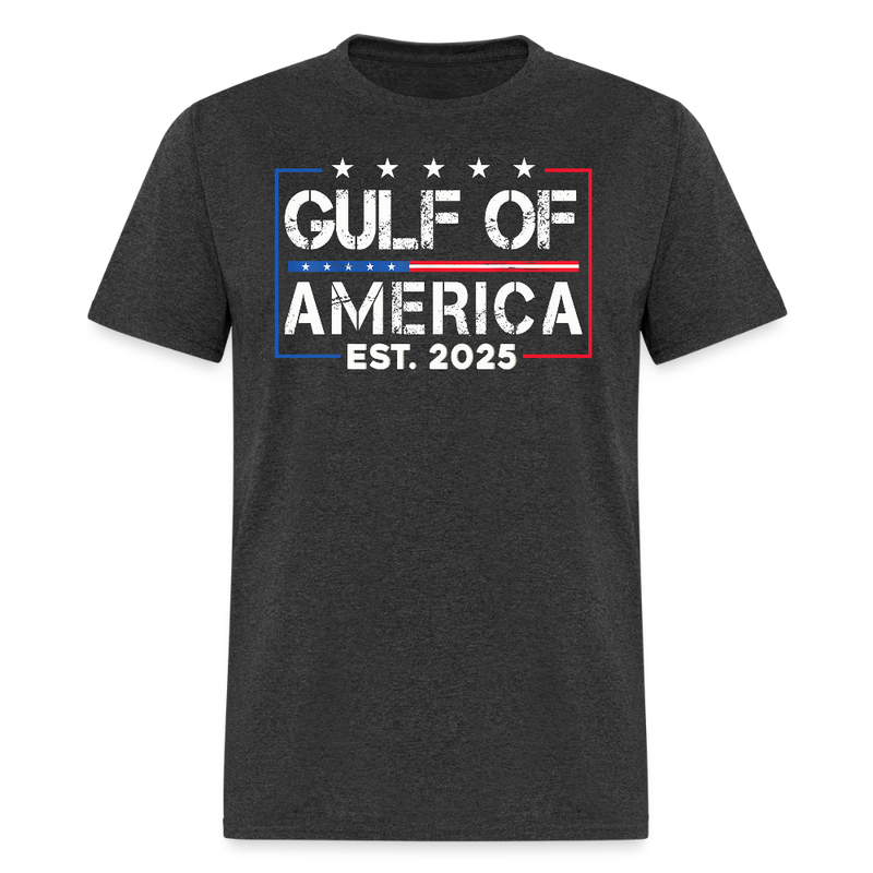 Gulf Of America 2025 Patriotic T Shirt - heather black
