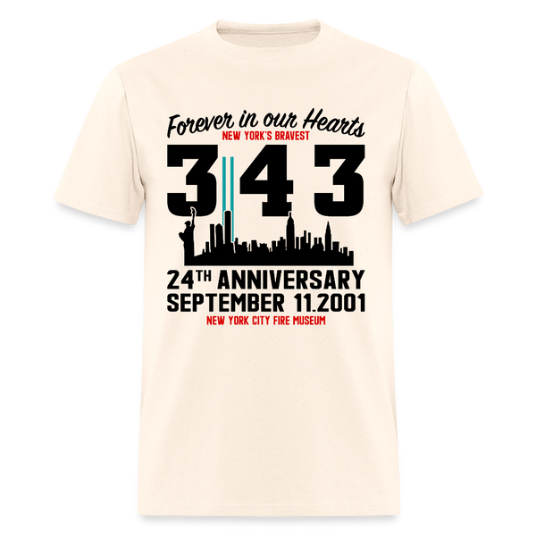 Forever In Our Hearts 343 New York's Bravest T Shirt - natural