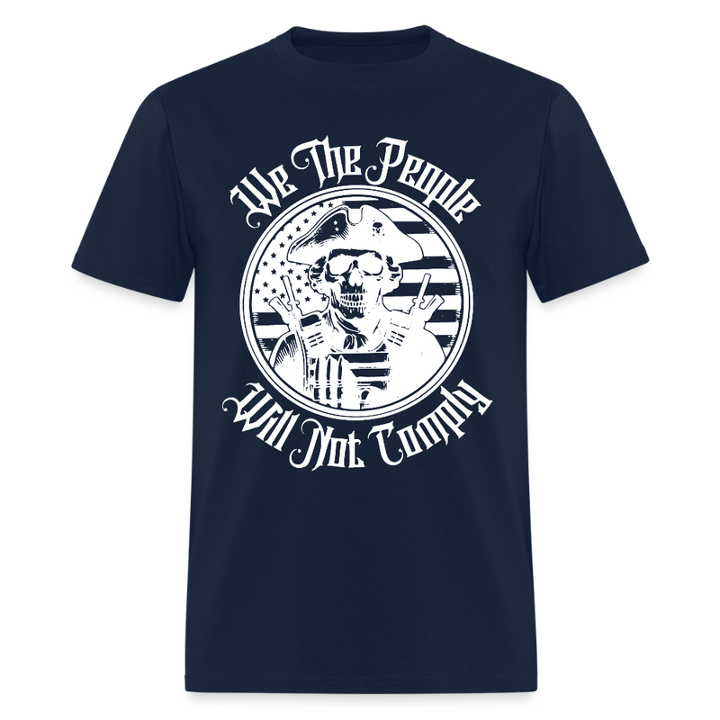We The People Will Not Comply Skull T Shirt - navy