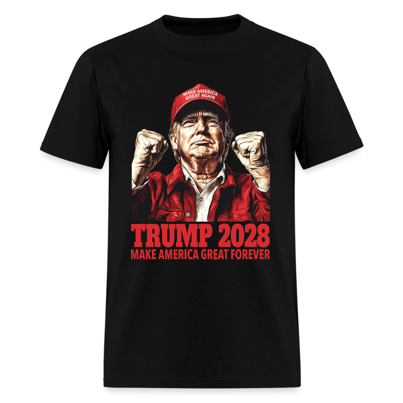 Trump 2028 Make America Great Forever T Shirt - black