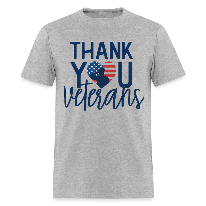 Thank You Veterans T Shirt - 4 - heather gray