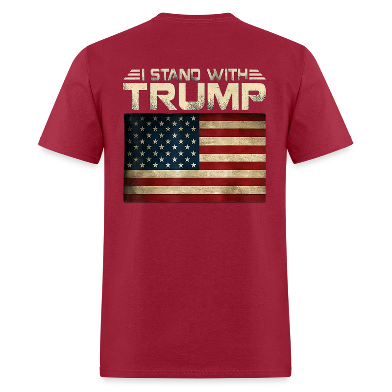 I Stand With Trump T Shirt - dark red
