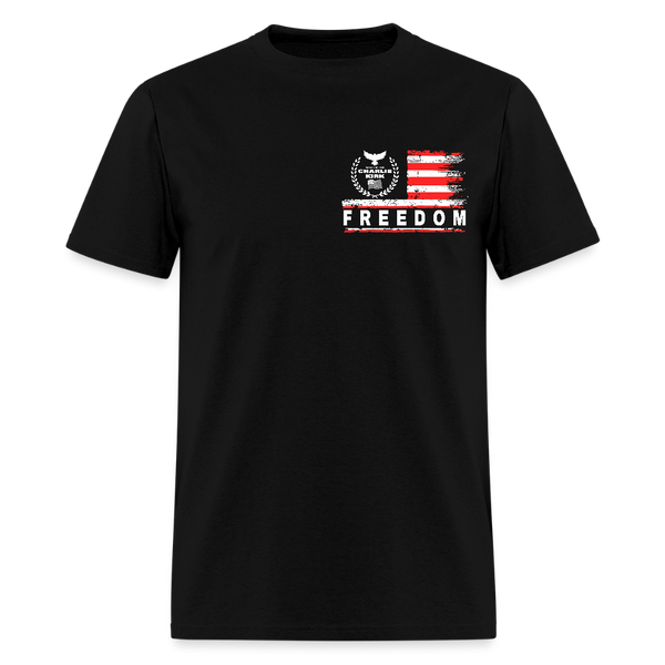 RIP Charlie Kirk Forever In Our Heart US Flag Black T Shirt - black
