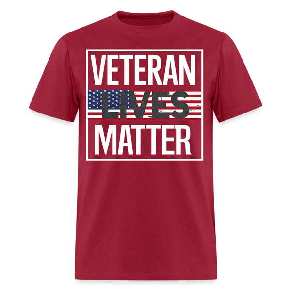Veteran Lives Matter T Shirt - dark red