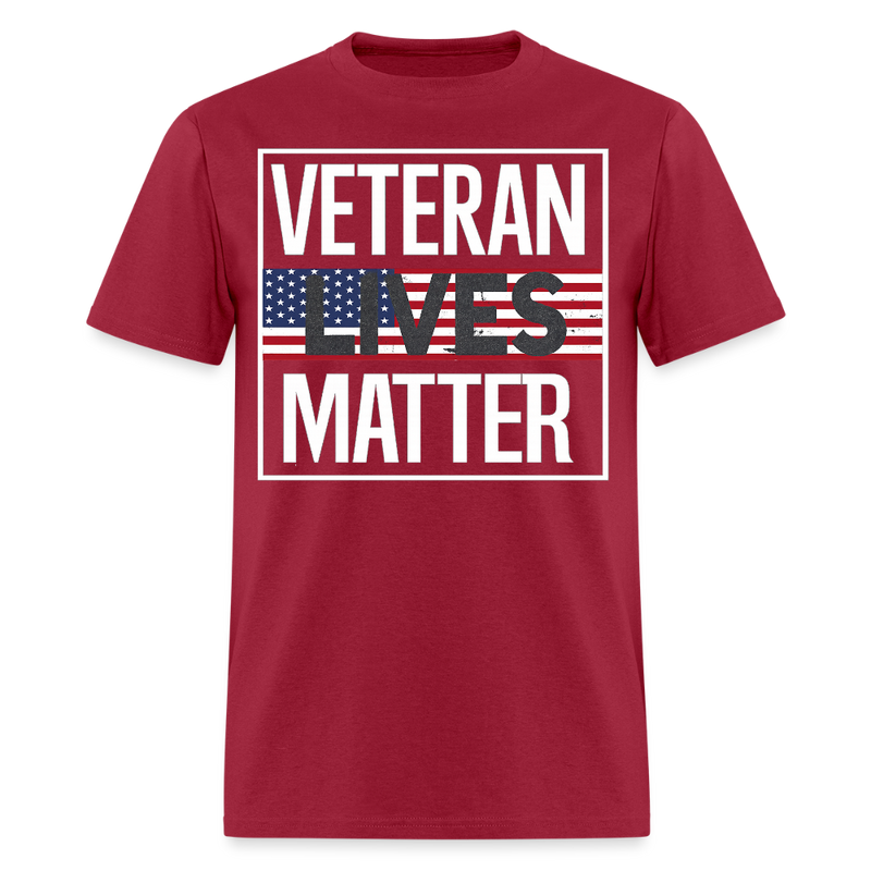 Veteran Lives Matter T Shirt - dark red