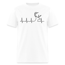 Deer Hunting Life Line T Shirt - white