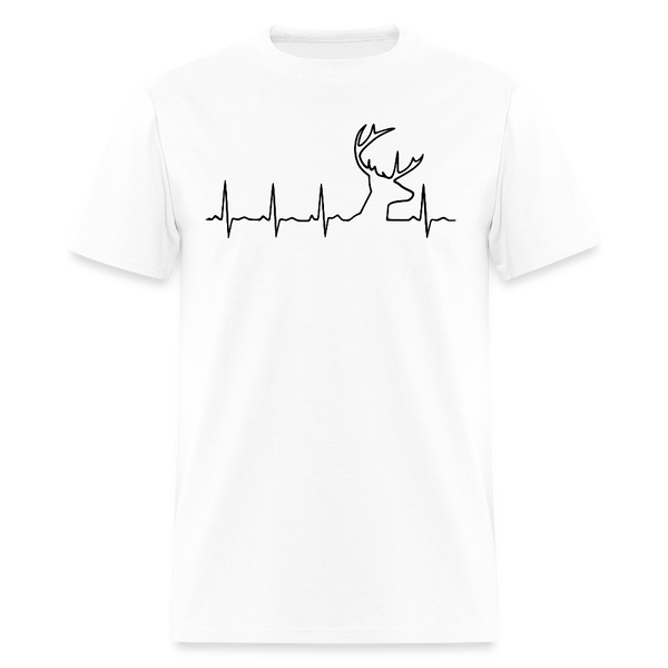 Deer Hunting Life Line T Shirt - white
