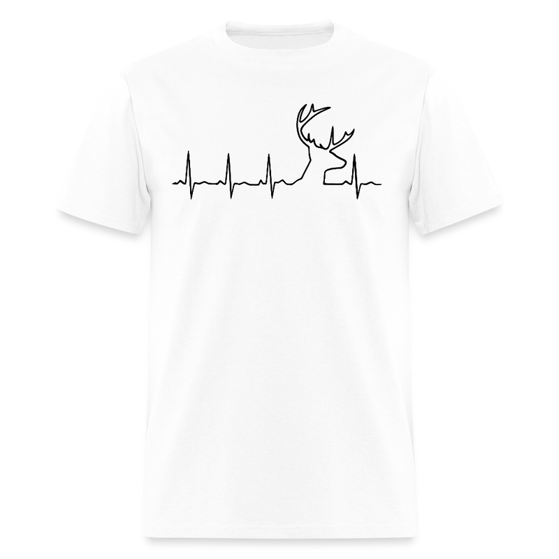 Deer Hunting Life Line T Shirt - white