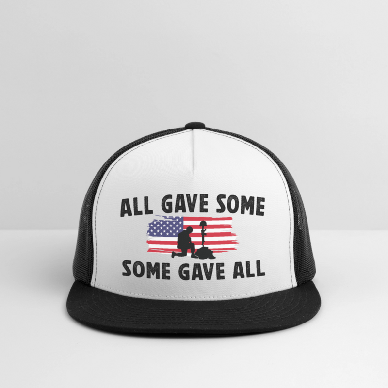 All Gave Some Some Gave All Trucker Hat - white/black