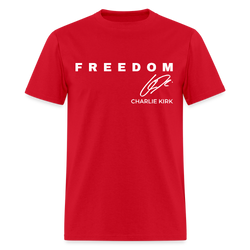 Freedom Charlie Kirk T Shirt - 2 - red
