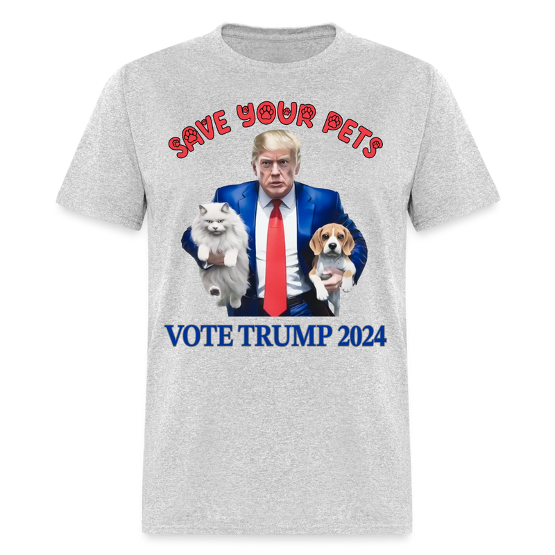 Save Your Pets 2024 T-Shirt - heather gray