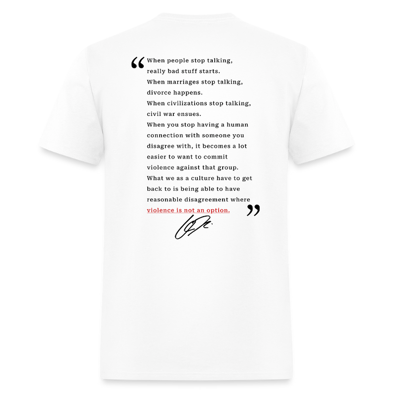 Freedom When People Stop Talking Charlie Kirk T Shirt - white