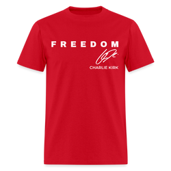 Charlie Kirk Forever In Our Heart US Flag T Shirt - red