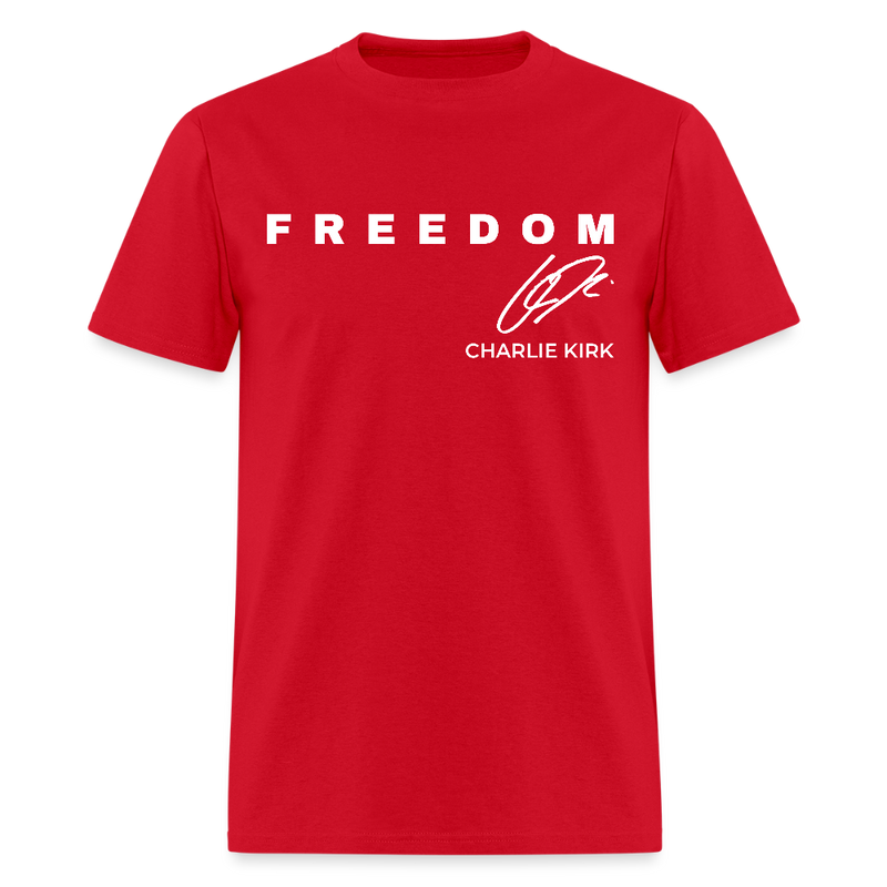 Charlie Kirk Forever In Our Heart US Flag T Shirt - red