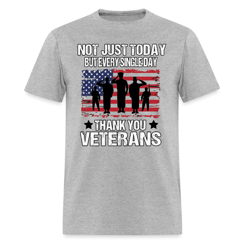 Not Just Today but Every Single Day Veteran T Shirt - heather gray
