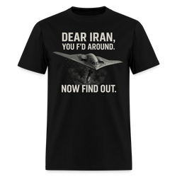 Dear Iran You F'd Around T Shirt - black