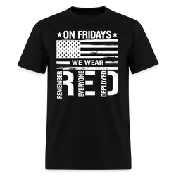 On Friday We Wear RED T Shirt - black