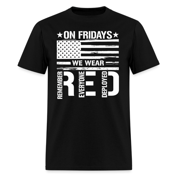 On Friday We Wear RED T Shirt - black