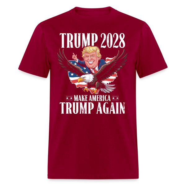 Trump 2028 Make America Trump Again T Shirt - dark red