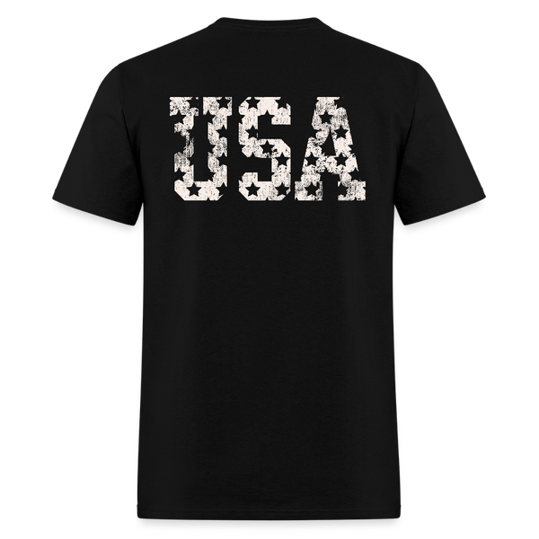 Patriotic USA T Shirt - black