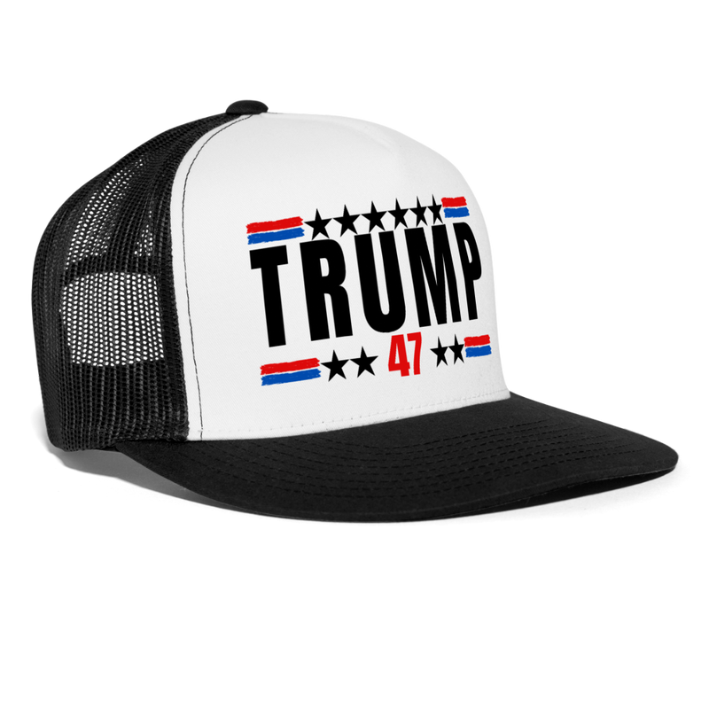 Trump 47 Trucker Hat - white/black