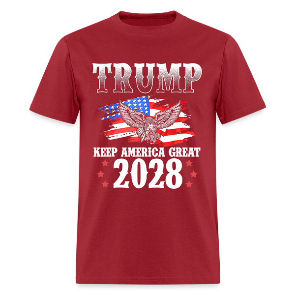 Trump Keep America Great 2028 T Shirt - dark red