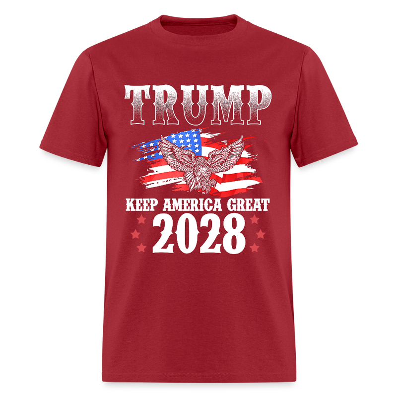 Trump Keep America Great 2028 T Shirt - dark red