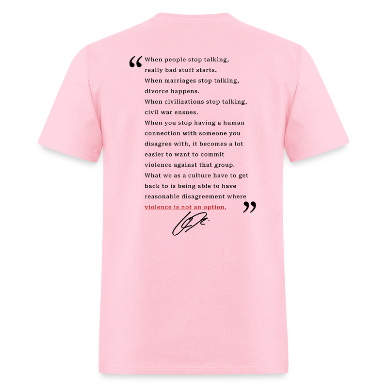 Freedom When People Stop Talking Charlie Kirk T Shirt - pink