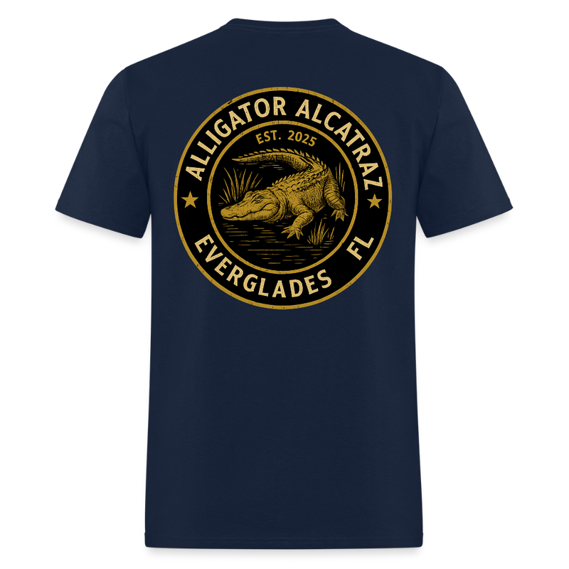 Alligator Alcatraz Everglades Florida Est. 2025 T Shirt - navy