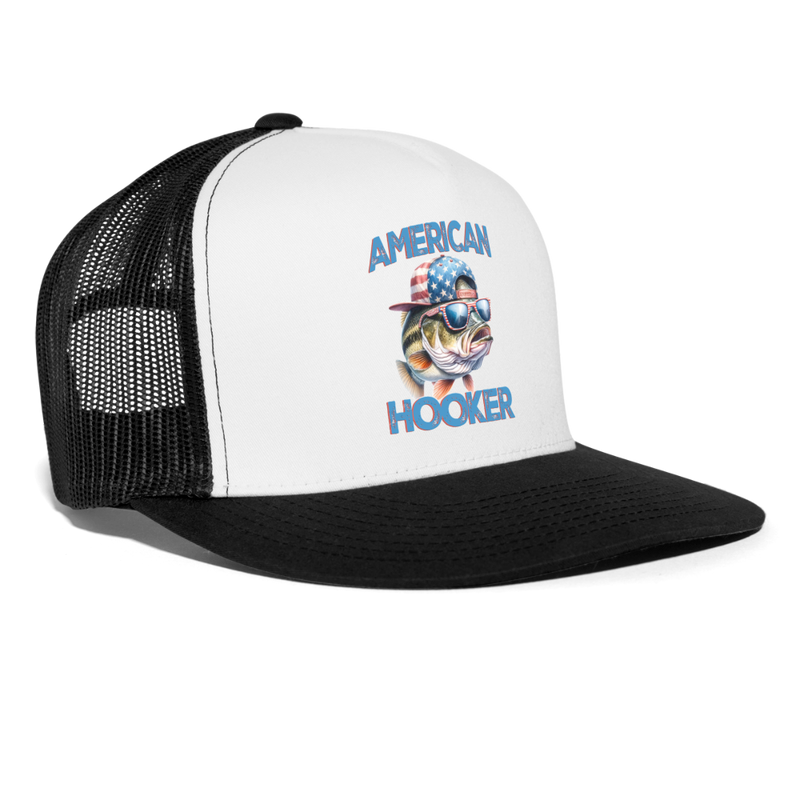 American Hooker Trucker Hat - white/black