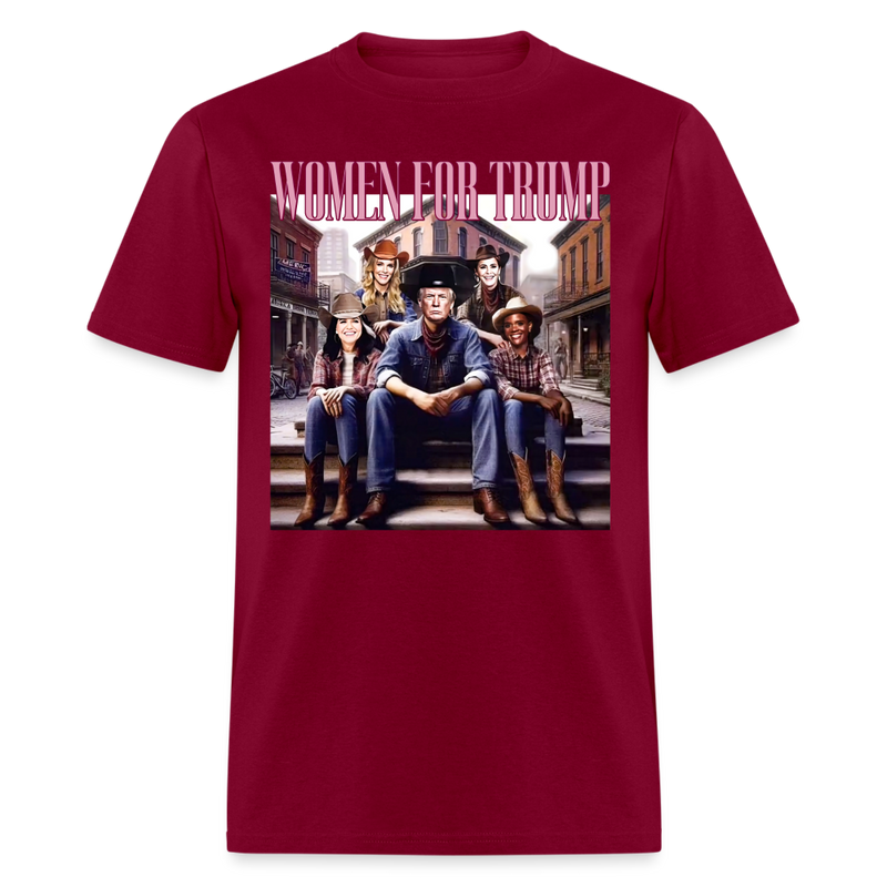 Women For Trump Cowboy T Shirt - burgundy