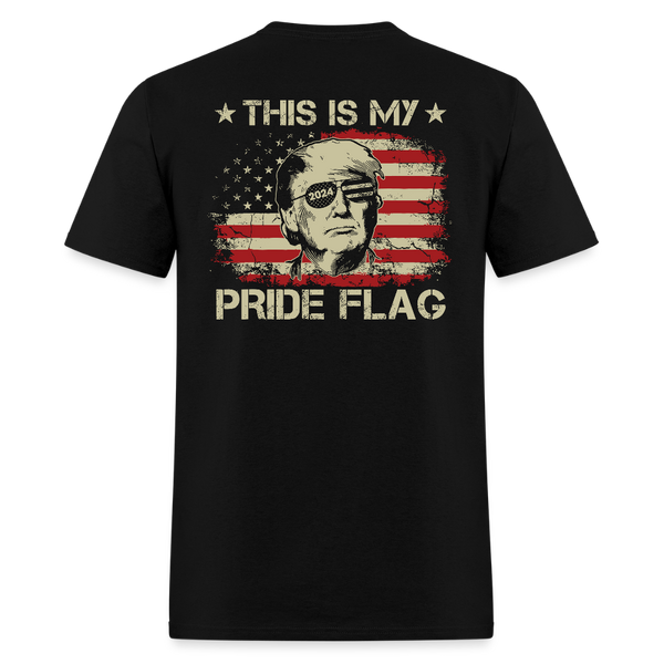 This Is My Pride Flag Trump Back Print T Shirt - black