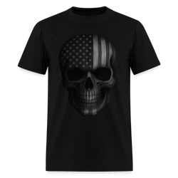 Patriotic Skull T Shirt - black