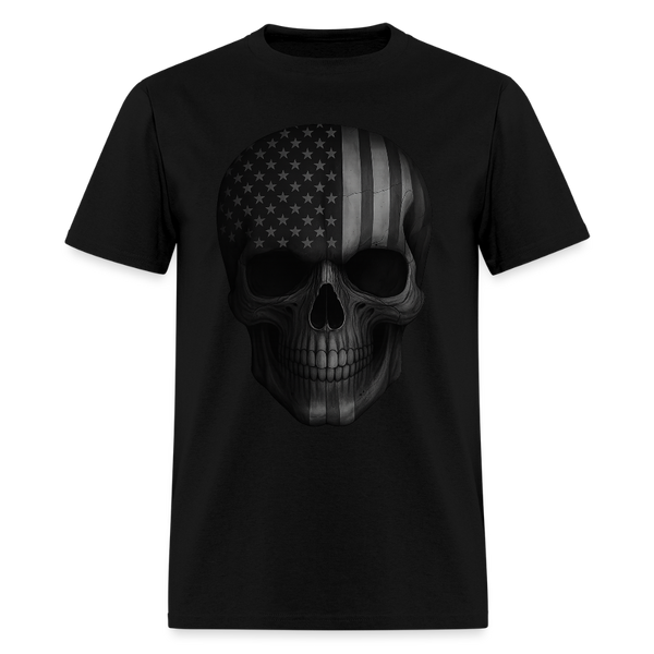 Patriotic Skull T Shirt - black