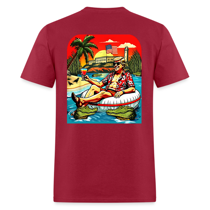 Alligator Alcatraz Trump Chilling T Shirt - dark red