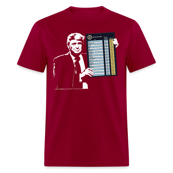 Reciprocal Tariffs Trump T Shirt - dark red