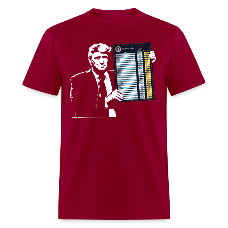 Reciprocal Tariffs Trump T Shirt - dark red