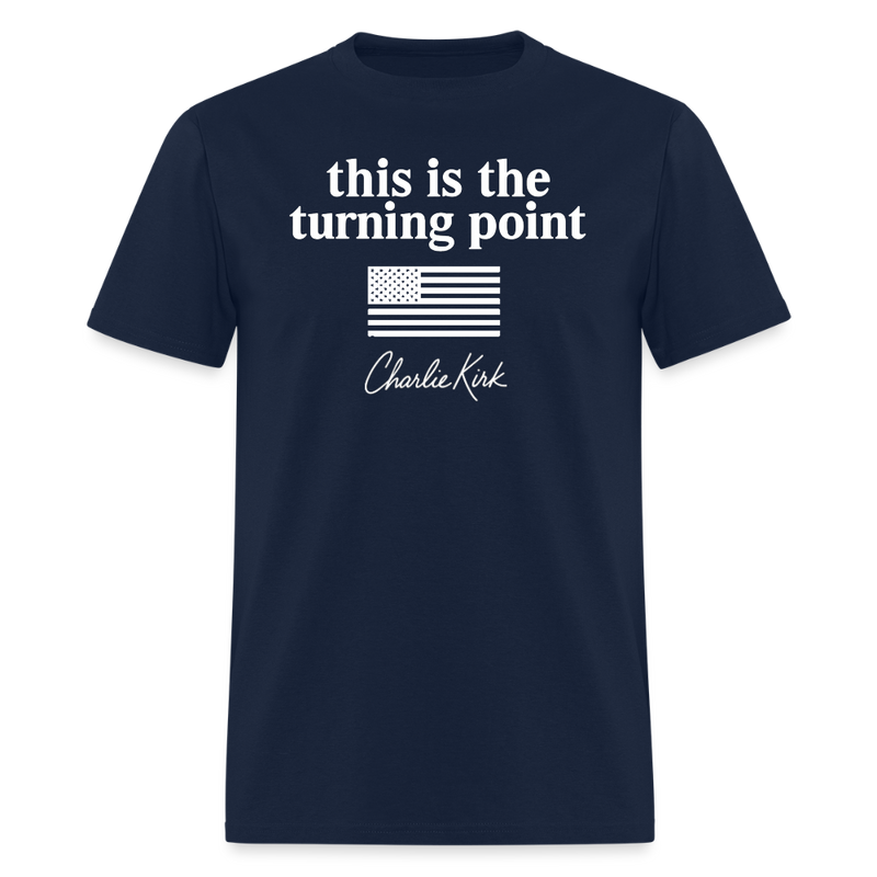 This is the Turning Point T Shirt - navy