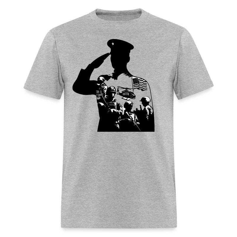 USA Veteran T Shirt - 2 - heather gray