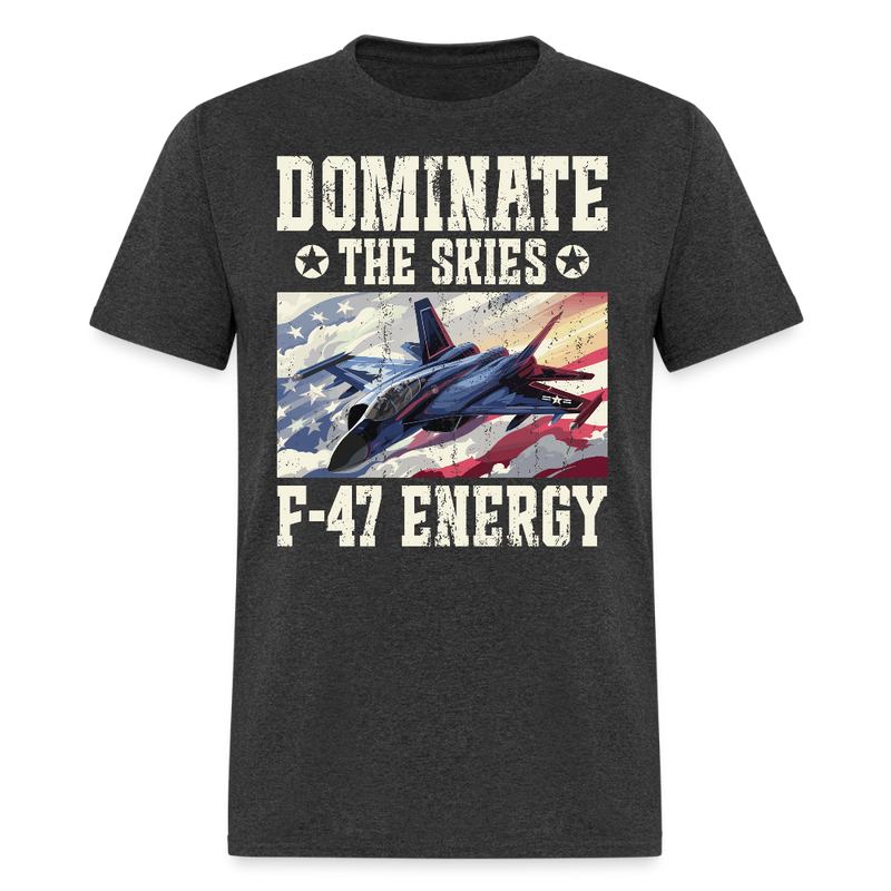 Dominate the Skies F-47 Energy T Shirt - heather black