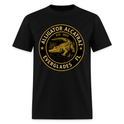 Alligator Alcatraz Everglades Florida Est. 2025 Front Print T Shirt - black