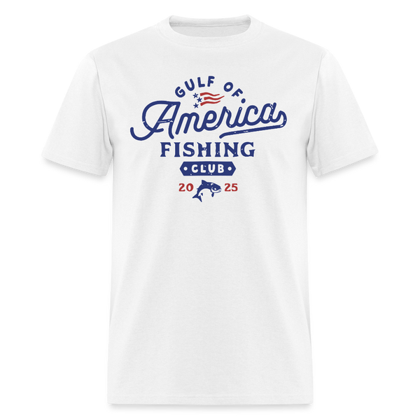 Gulf Of America 2025 Fishing Club T Shirt - white