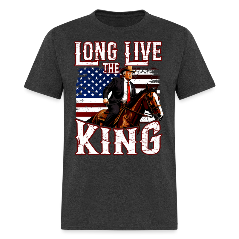 Long Live The King T Shirt - heather black