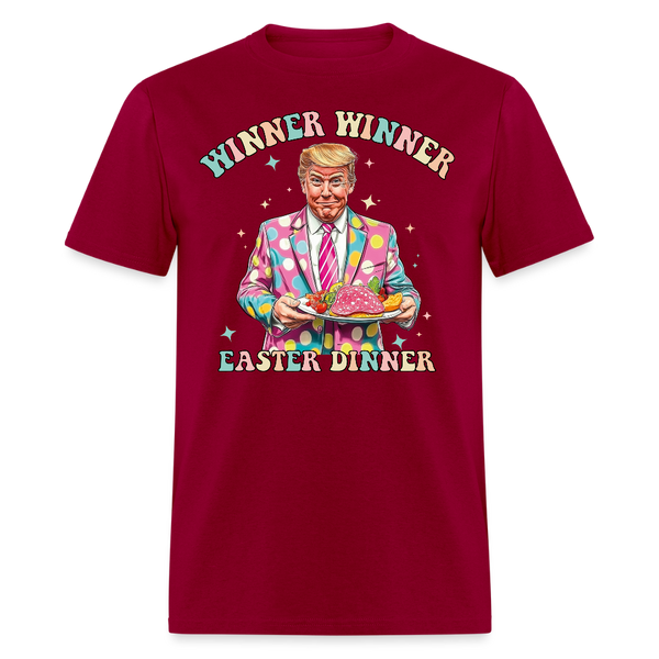 Winner Winner Easter Dinner Trump T Shirt - dark red