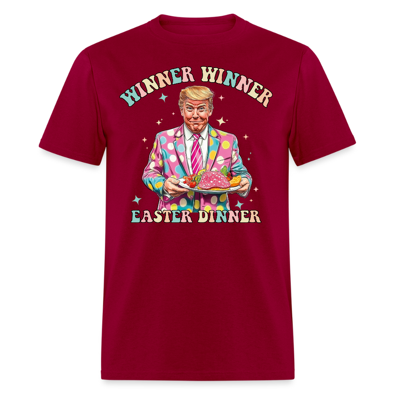 Winner Winner Easter Dinner Trump T Shirt - dark red