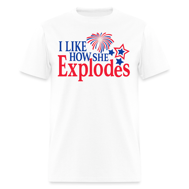 Like How He Bangs + She Explodes White T Shirt Bundle (Set of 2)