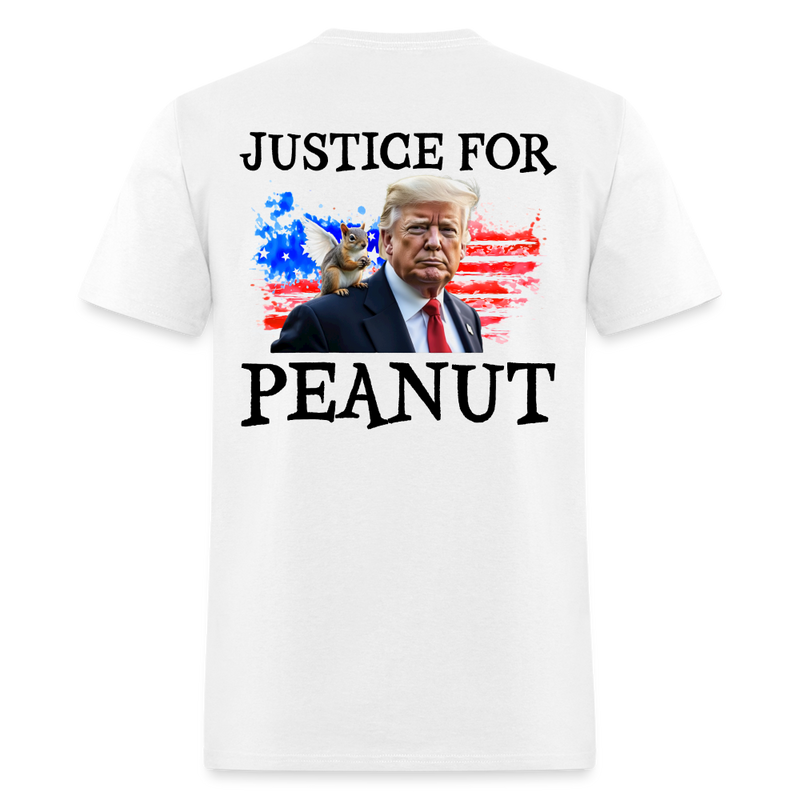 Justice For Peanut T Shirt - white